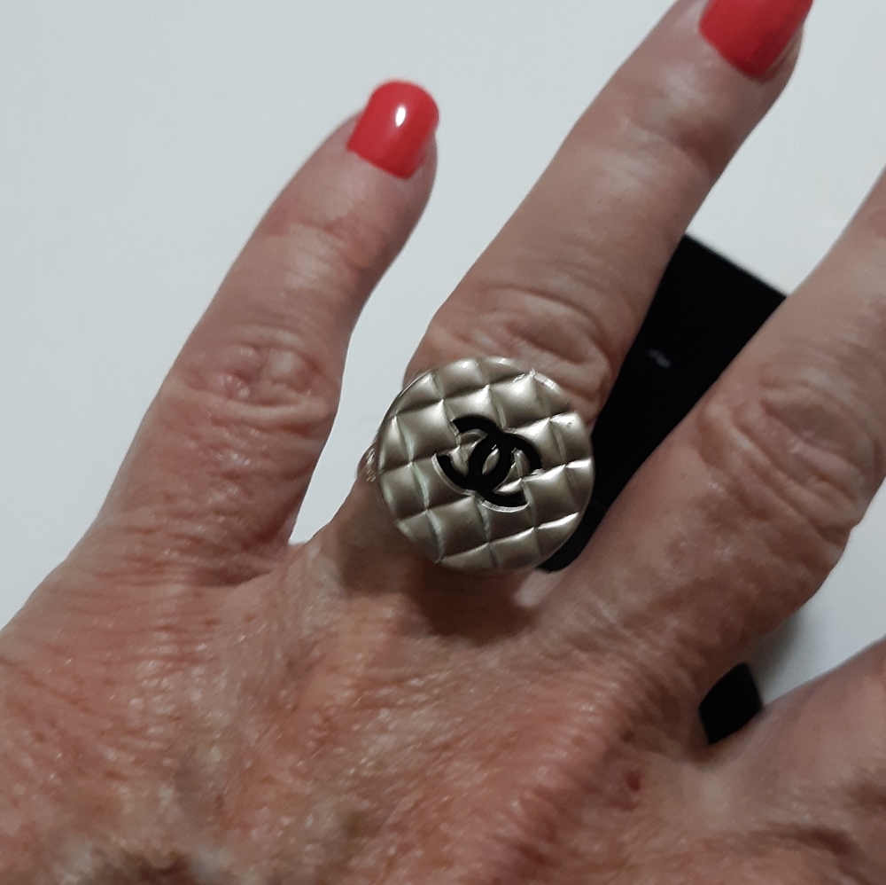 Authentic chanel button ring